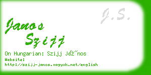 janos szijj business card